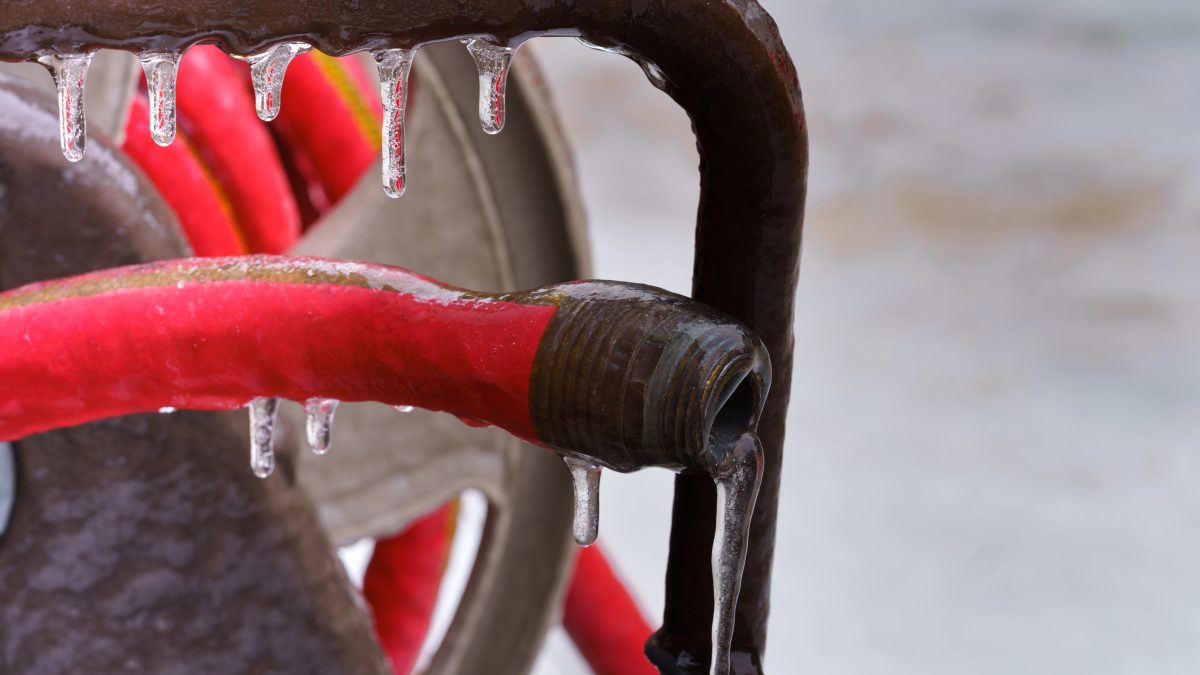 frozen garden hose