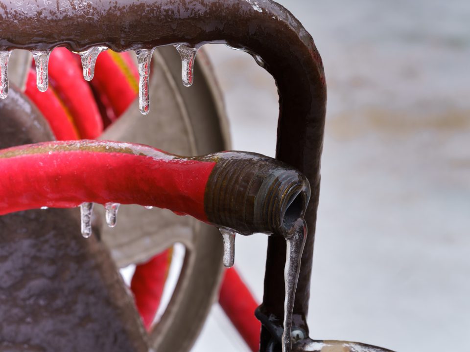 frozen garden hose