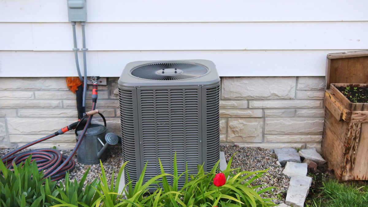 AC unit in spring in texas heat.